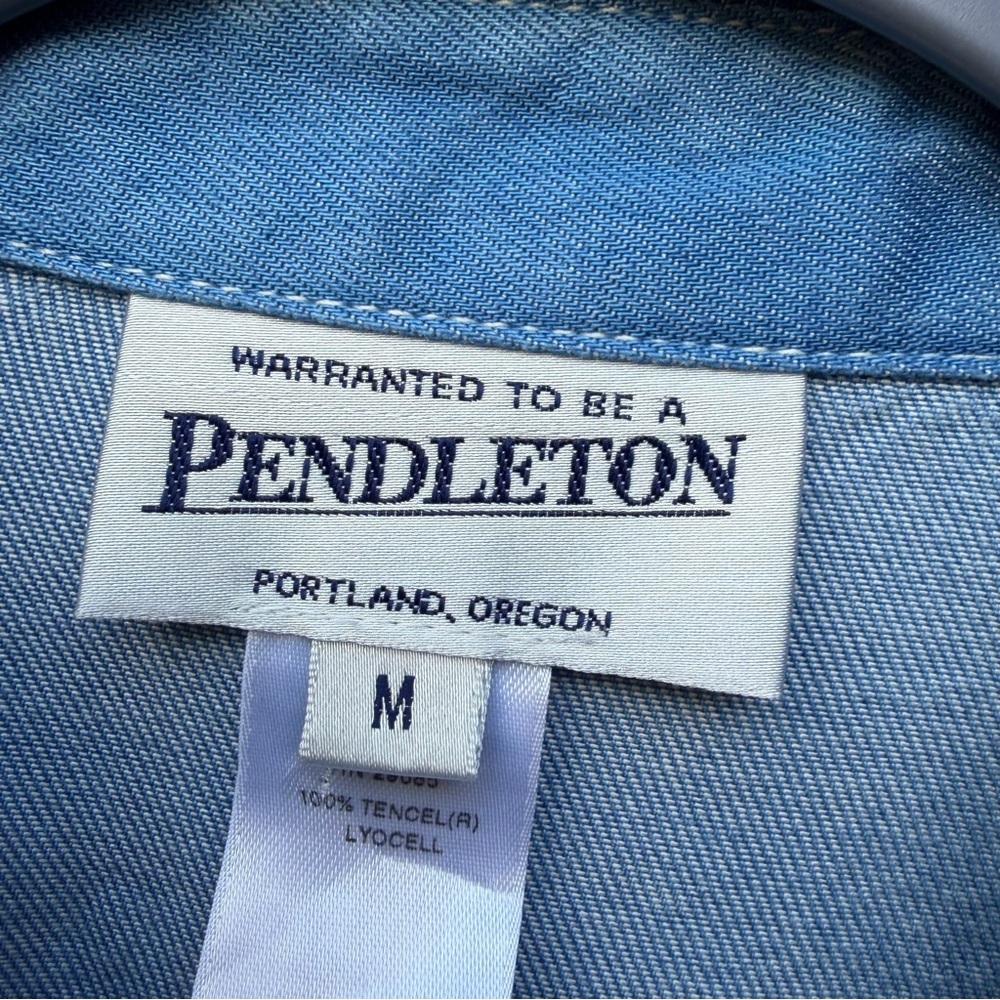 Pendleton Chambray Jean Jacket Shacket Top Shirt - image 3